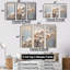 Ensemble de salon art mural orchidée beige et or Bloom IV-107764676-107764684