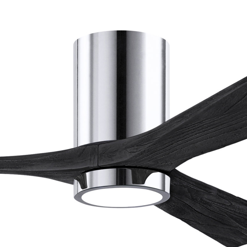 Irene LED Ceiling Fan, Polished Chrome, Matte Black, 52"