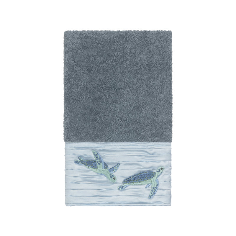 Débarbouillette en coton Mia, Bleu sarcelle