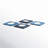 Ceramic Square 4 Piece Coaster Set