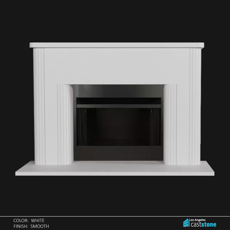 Vereya Fireplace Surround, White Smooth