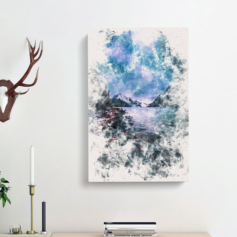 Chephren Lake in Canada - Wrapped Canvas, 50cm H x 35cm W x 3cm D