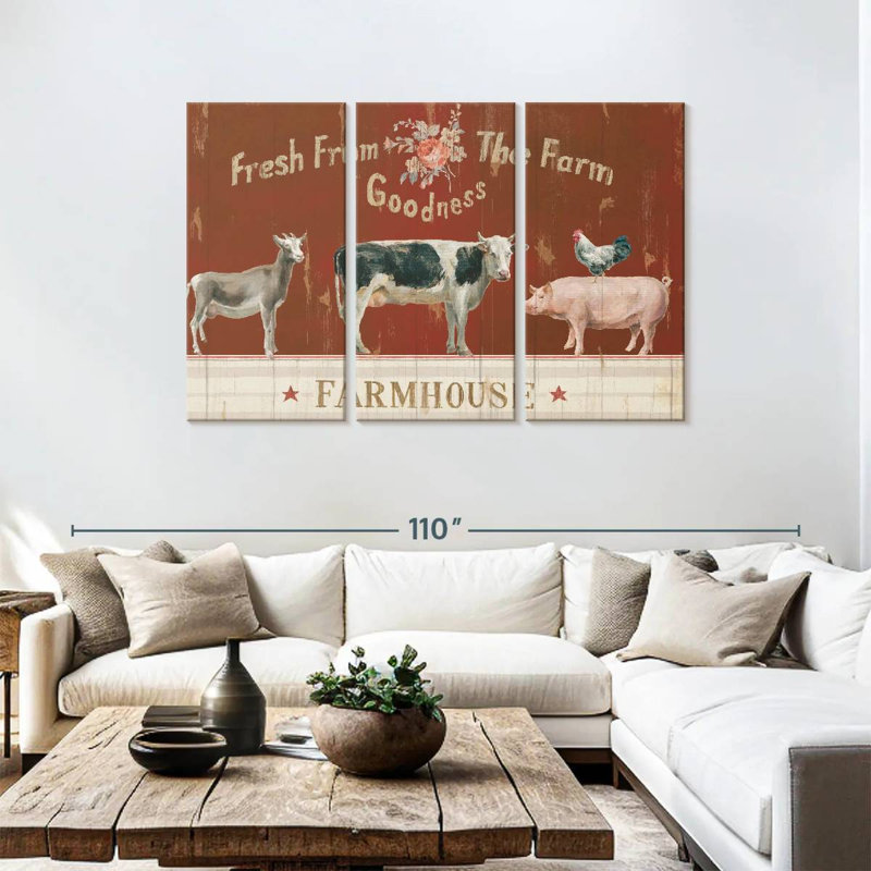 Kema Farm Patchwork II Wall Sign, 48" H x 74" W
