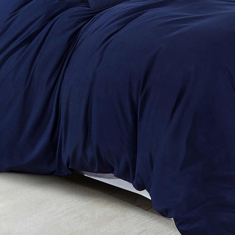 Marnisha Duvet Cover Set, Super King Duvet Cover Set +2 Pieces Included, Navy