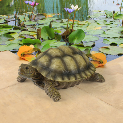 Gilbert, the Box Turtle Animals Weather Resistant UV Resistant Polyresin Garden Statue