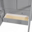 Lit superposé avec tiroirs, garde-robe, tablettes de rangement et lit hydraulique