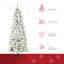 Sapin de Noël mince enneigé 6 pi avec 250 lumières DEL et 462 conseils réalistes