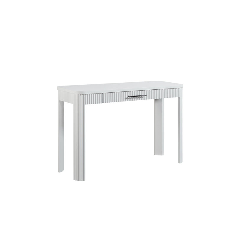 Minimalist Console Table with Drawers, White
