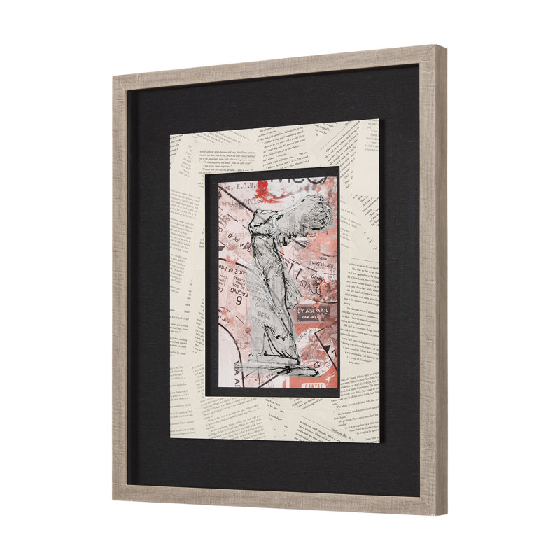 «Graffiti Sculpture IV», reproduction d'art encadrée texturée matte sous verre, Gris, Noir