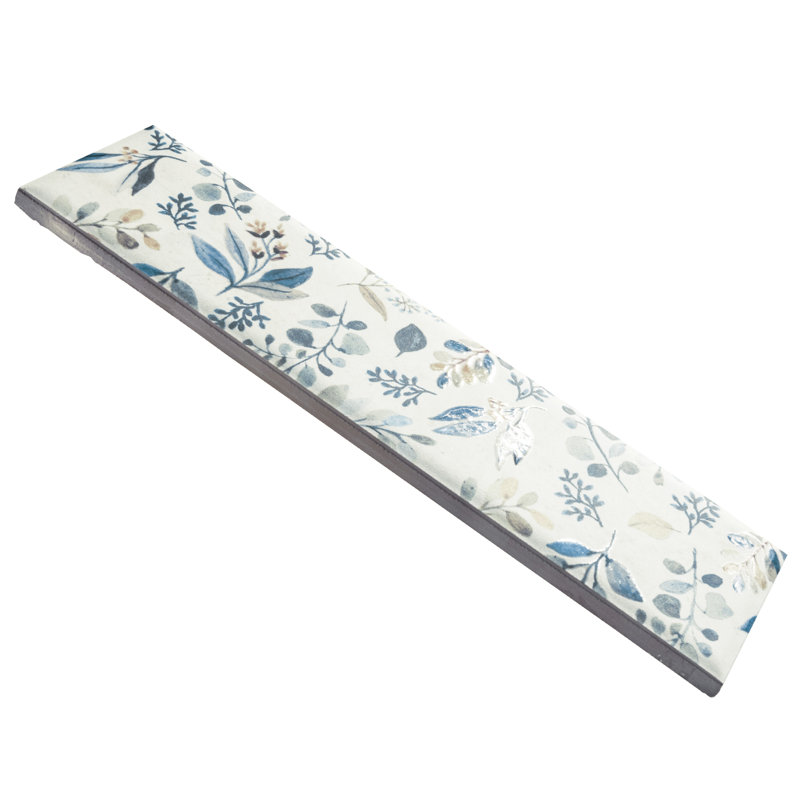 Garden 2" x 10" Porcelain Floral Wall & Floor Tile