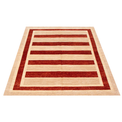 Tapis unique en laine noué à la main 6 pi x 8 pi 2 po nouvel âge Carnegia
