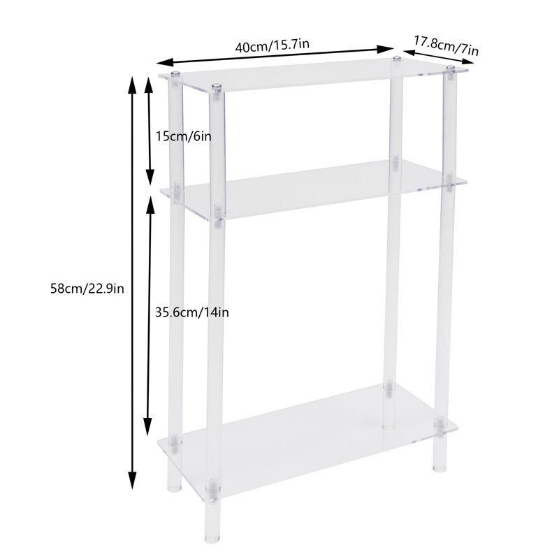 Support de rangement en acrylique H 22,9 po x l 15,7 po
