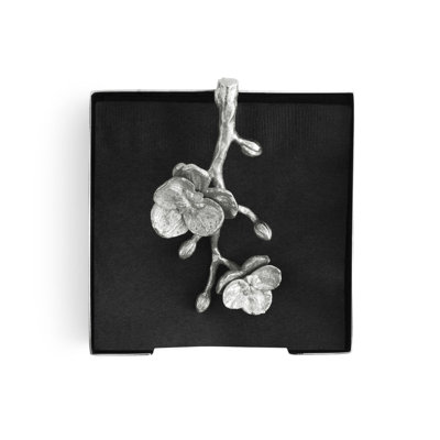 White Orchid Stainless Steel Napkin Holder
