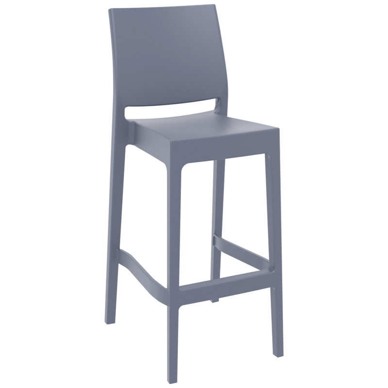 Farrah Square 2 - Person 24'' Bar Seating Set with Square Stools, Dark Gray