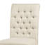 Chaise d'appoint en lin capitonnée beige Nansy