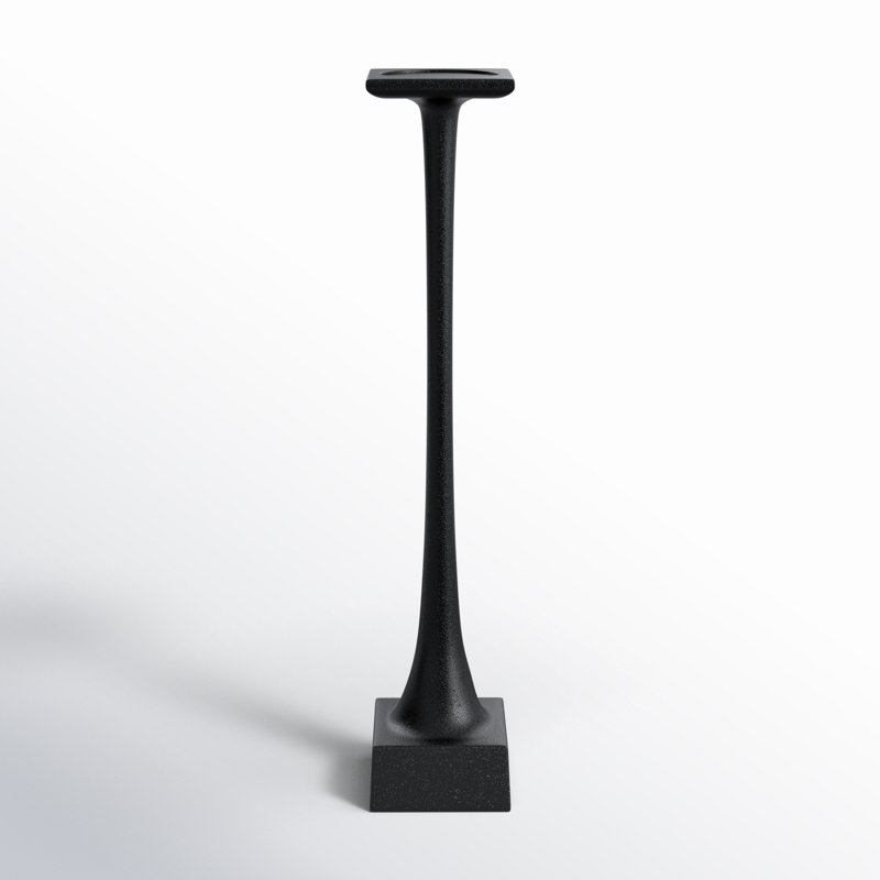Aluminum Tabletop Candlestick, Black, 18" H x 5" W x 5" D
