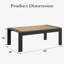 Rectangular Outdoor Coffee Table , 109.2cm W 61cm D