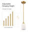 Luminaire suspendu 1 lumière, or brossé-1807985426
