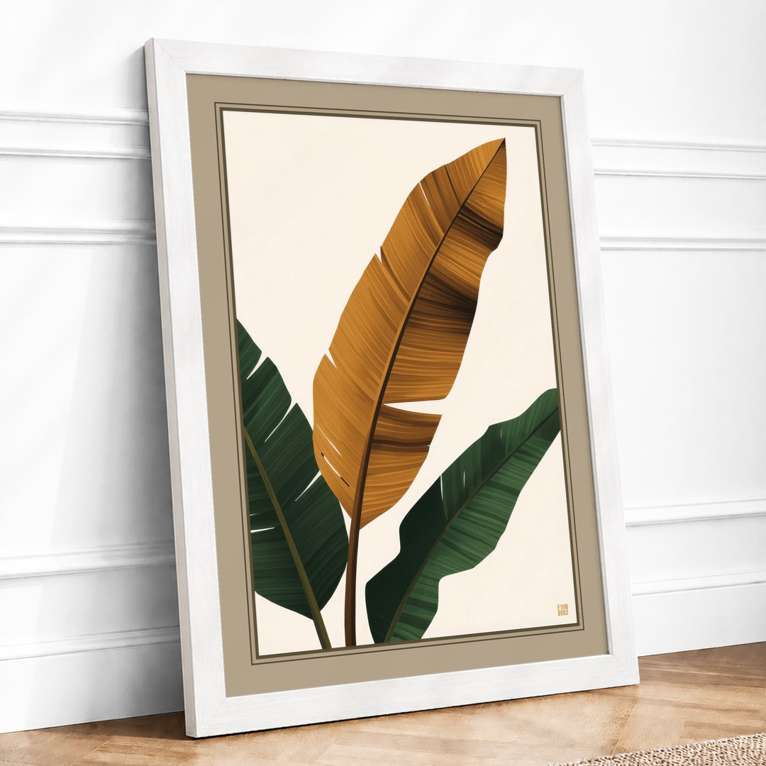 Three Leaves Botanical Framed Art Print