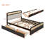 lit plateforme grand avec gigogne et rangement pour plus d'espace de couchage