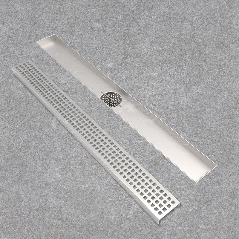 Linear Shower Drain With Removable Cover Grille