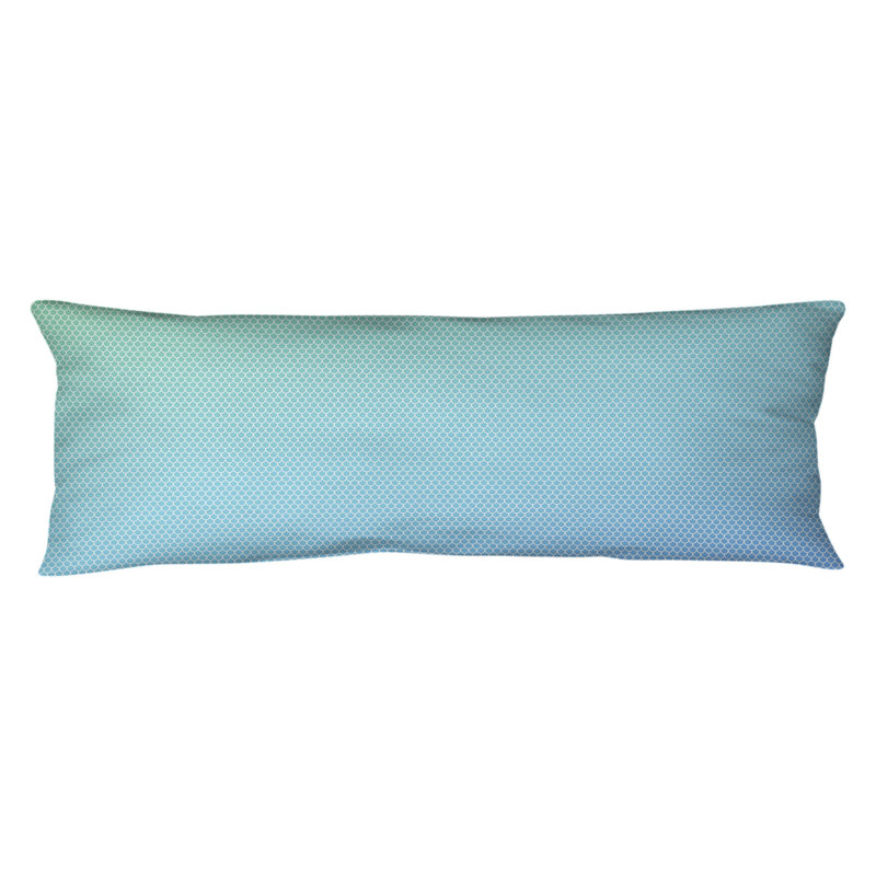 Coussin Mermaid Scales, Bourre en polyester, Bleu / vert