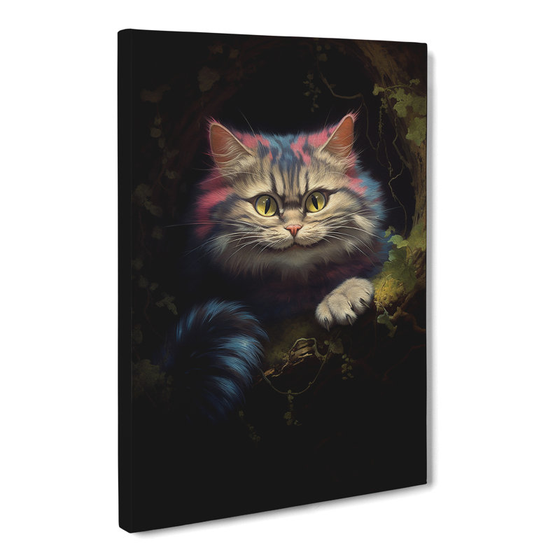 Cheshire Cat Classicism Art - Wrapped Canvas, 76cm H x 50cm W x 3cm D
