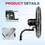 26 In. 4-Speed Black Indoor/Outdoor Wall Mount Fan