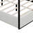Modern Luxury Metal Canopy Bed With Tall Upholstered Headboard And Four Poster-320122019-311734353