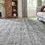 Tapis rayé en laine tissé à la machine en gris / ivoire Colyt-2005129353
