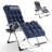 Outdoor Zero Gravity Reclining Chair Foldable Recliner Lounge Chair with Soft Cushion and Cup Holder-1954224811