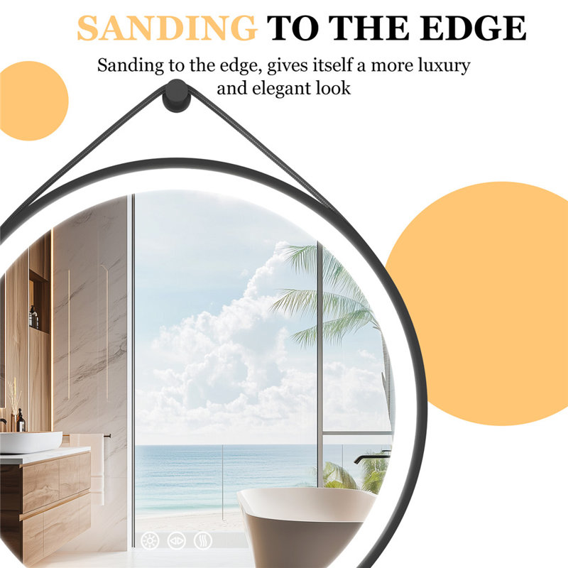 Darita Aluminium Round LED Mirror, 60cm x 60cm