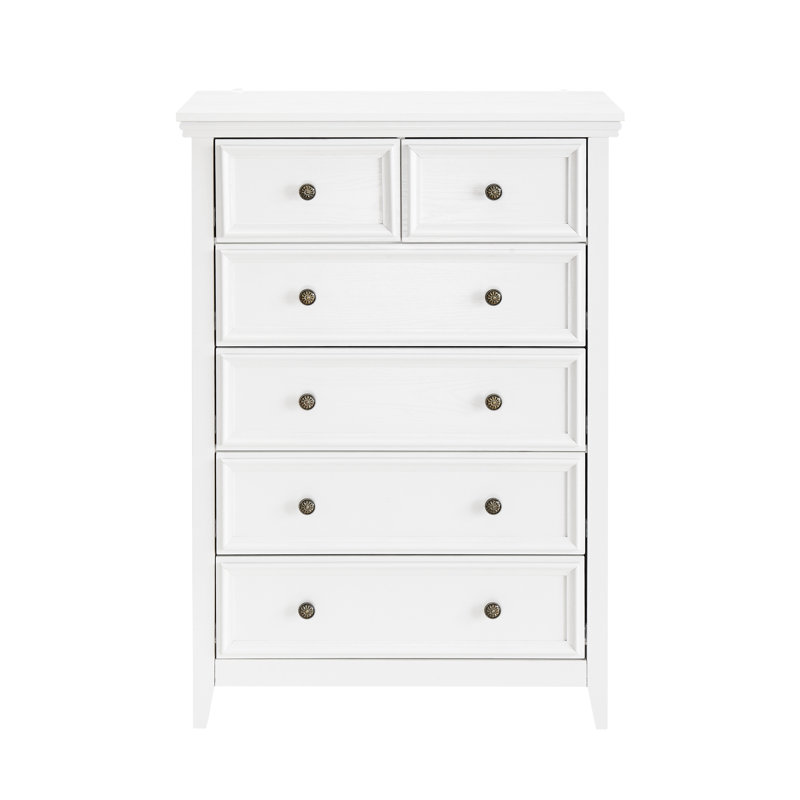 Commode 6 tiroirs Modern, commode à tiroirs, rangement pour vêtements et armoire de rangement pour le salon, rangement pour commode blanc