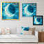 «Turquoise Abstract Moon Phases», art mural sur toile traditionnel-82687411-82687410