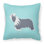 Coussin décoratif intérieur/extérieur carré barbu collie