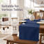 Ensemble de 3 chemins de table en polyester de couleur unie, foulard de table uni lavable de 12 po x 72 po en beige, gris foncé et bleu marine, décor de salle à manger minimaliste pour la fête, le mariage et la cuisine quotidienne-133705569