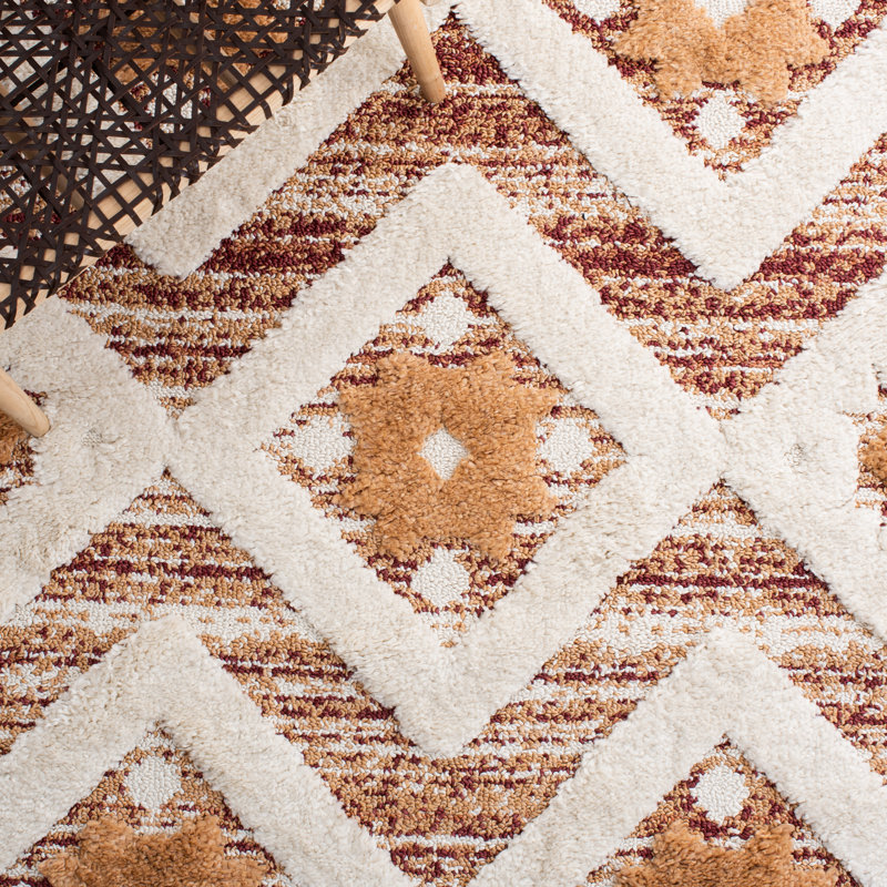 Evadale Tassel Shag Performance Southwestern Rug, Rectangle 5'3" x 7'6"