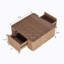 Table basse de 31,5 pouces carrée avec tiroirs de rangement, table basse moderne en bois avec plateau en verre, tables de centre de table de thé pour le bureau de salon, noyer