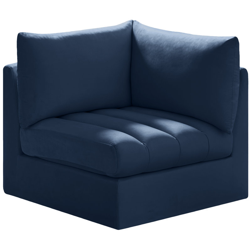 Jacob Velvet Armchair, Navy Velvet