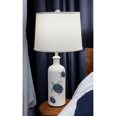 Cottage/Tide Etched Turtle Table Lamp