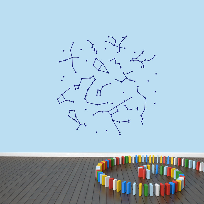 Adhésif décoratif constellations Covarrubias, Bleu marine