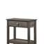 Table de chevet 1 tiroir rustique gris