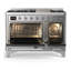 Majestic III Series 48 Inch Dual Fuel Range with 5 Sealed Burners, Griddle, Frenchtop in Matte Graphite (Liquid Propane, Burnished Trim)-934303574-934303585-934303593
