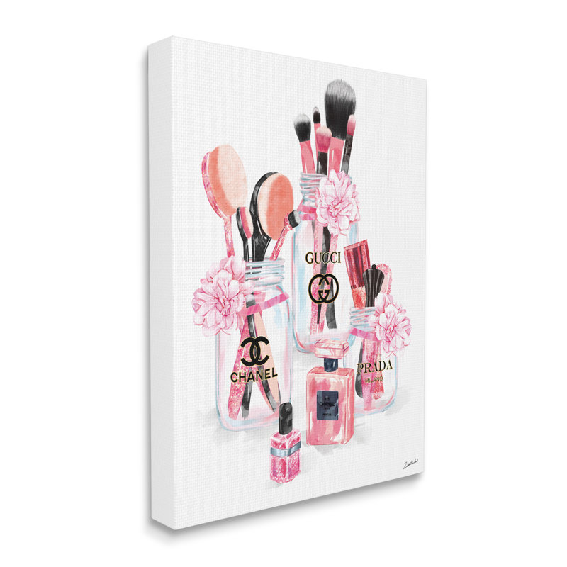 Accessoires de mode glamour en pots, H 20 po x l 16 po, Toile tendue