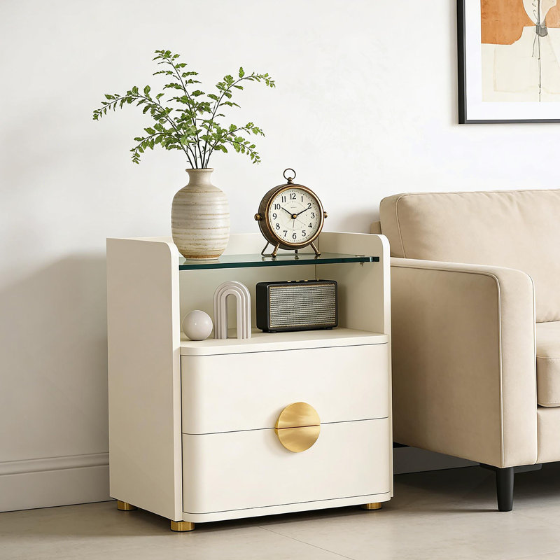 Bedside Table, Storage Nightstand For Bedroom