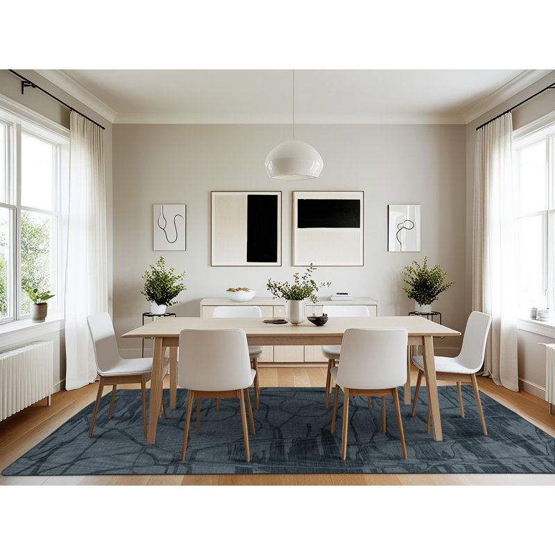 Tapis noir lavable à la machine, Rectangle 7 pi x 10 pi