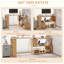 Bureau d'angle en L, bureau à domicile rotatif à 360 degrés avec tablettes de rangement, table d'écriture pour la maison