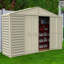 SidePro 10.5 ft. W x 3 ft. D Vinyl Lean-To Storage Shed with Foundation