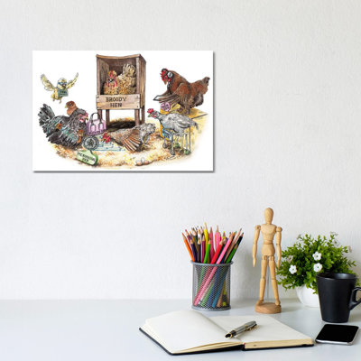 Life in the Coop 1 Piece Wrapped Canvas Wall Art