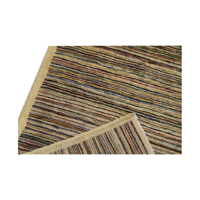 Hand-Knotted High-Quality Brown/Yellow/Blue Area Rug